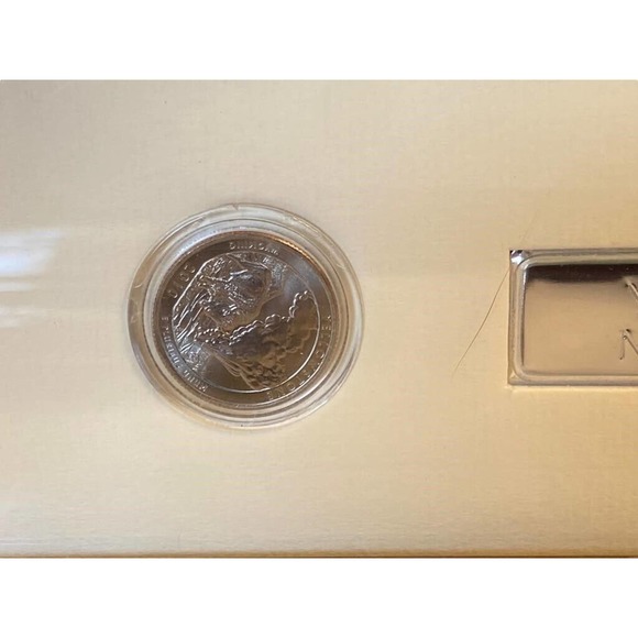 Framed & matted Yellowstone National Park collectible coins and photograph 15x14 - Picture 2 of 6